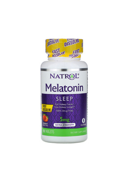 Мелатонін смак полуниці 5 мг | 90 таб Natrol 20201220