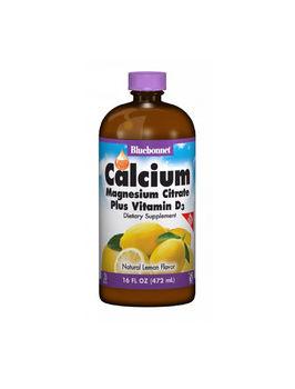 Рідкий кальцій і магній цитрат + Д3 смак лимона | 472 мл Bluebonnet Nutrition 20202056