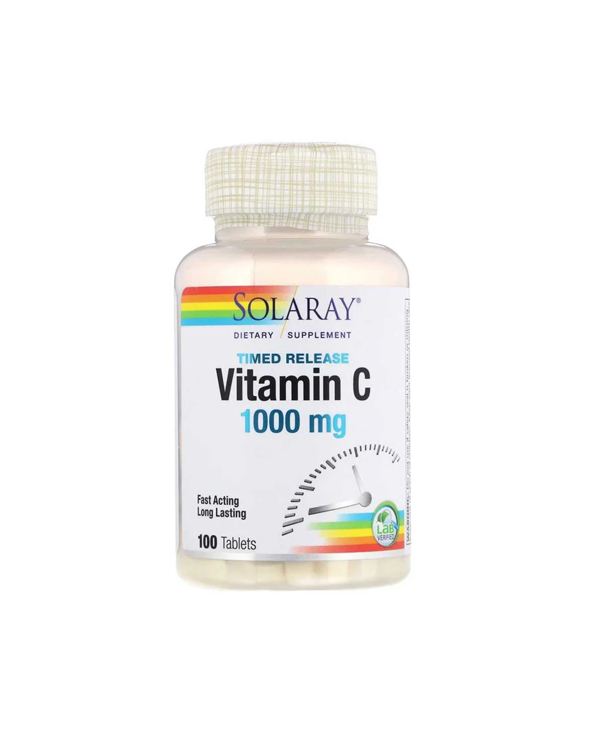 Витамин C двухфазное высвобождение 1000 мг | 100 таб Solaray 20190323