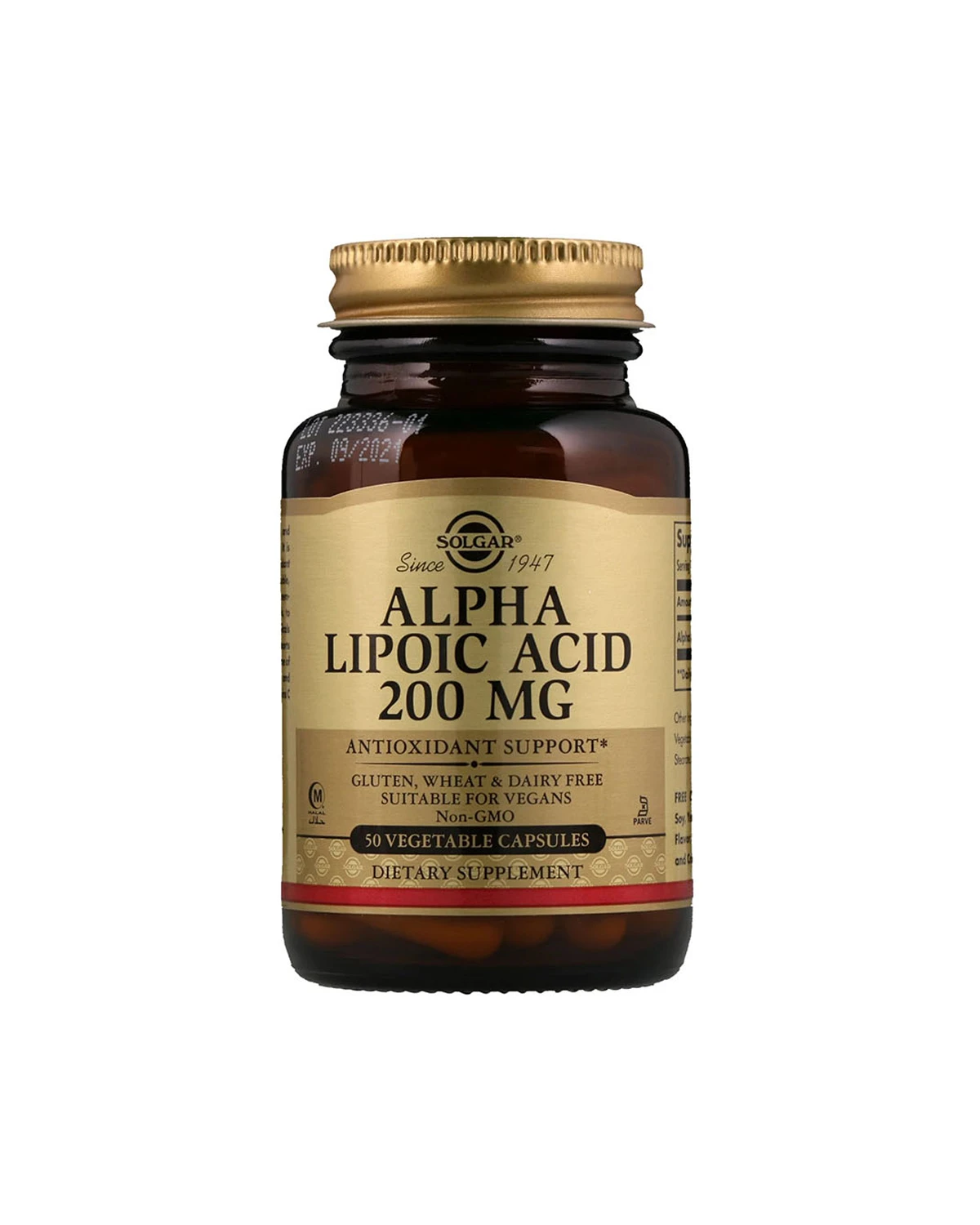 Альфа-ліпоєва кислота 200 мг | 50 кап Solgar 20200003