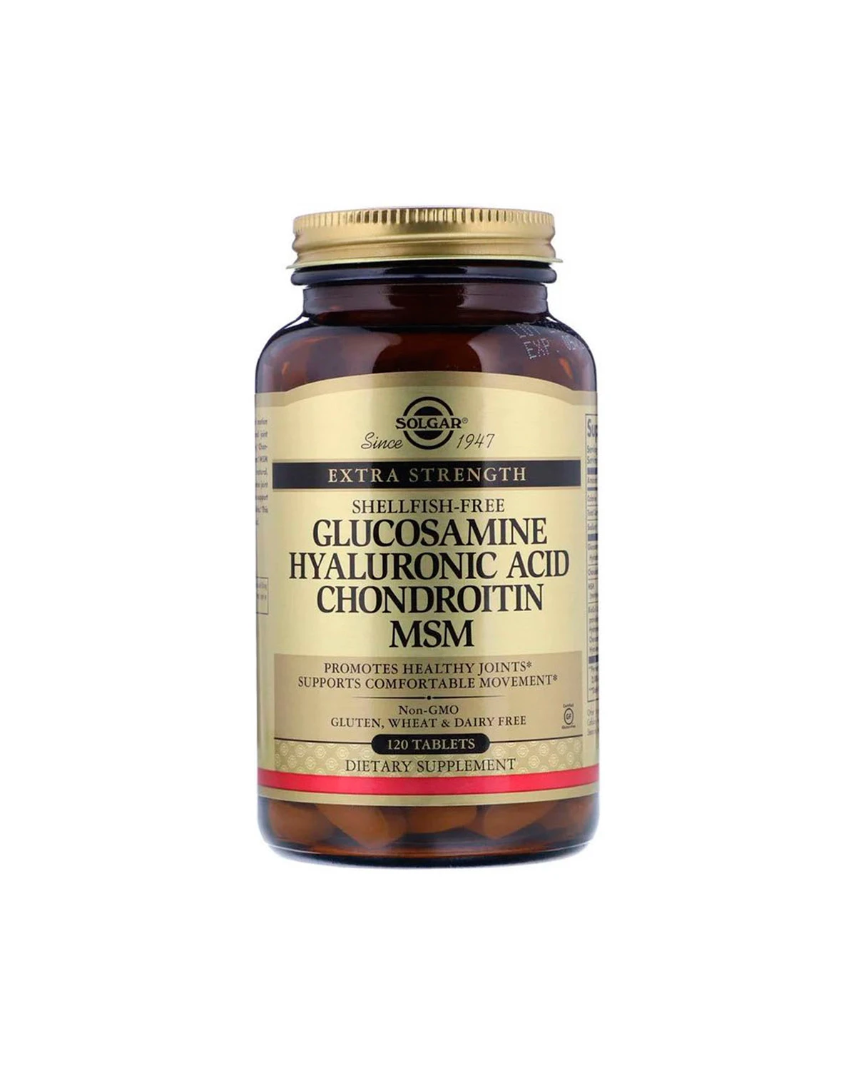 Глюкозамін і хондроїтин з МСМ і гіалуроновою кислотою | 120 таб Solgar 20200053