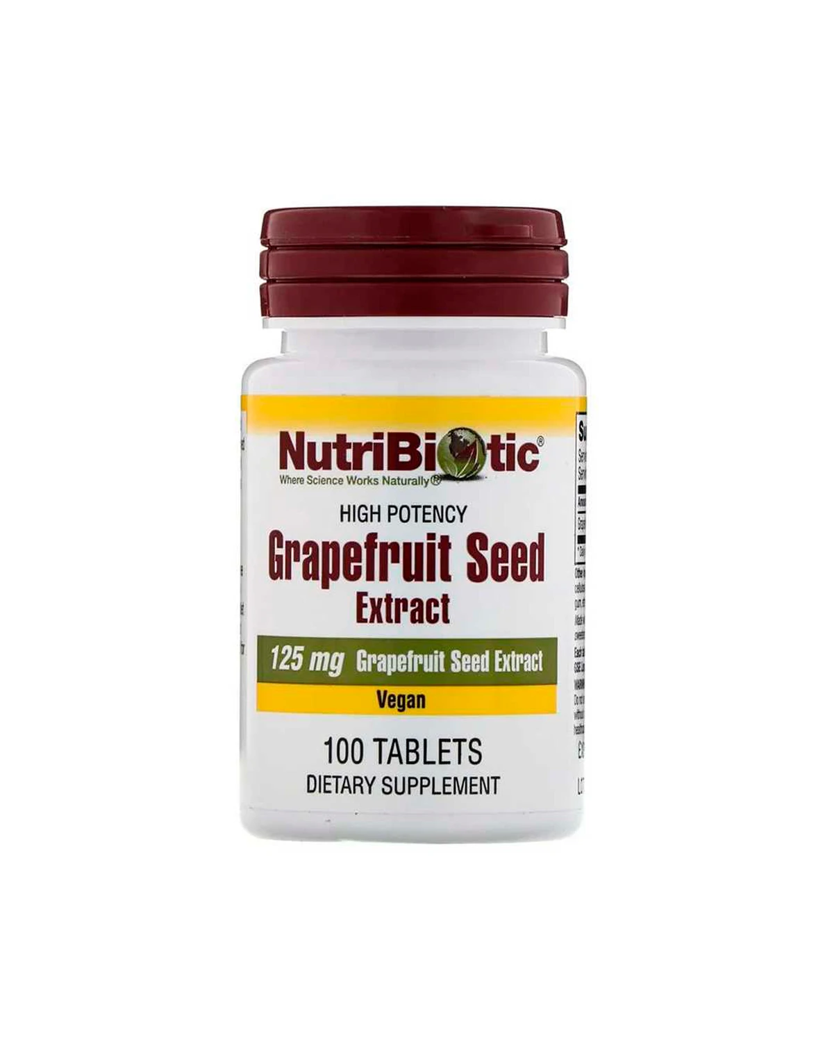 Екстракт насіння грейпфрута 125 мг | 100 таб NutriBiotic 20200058