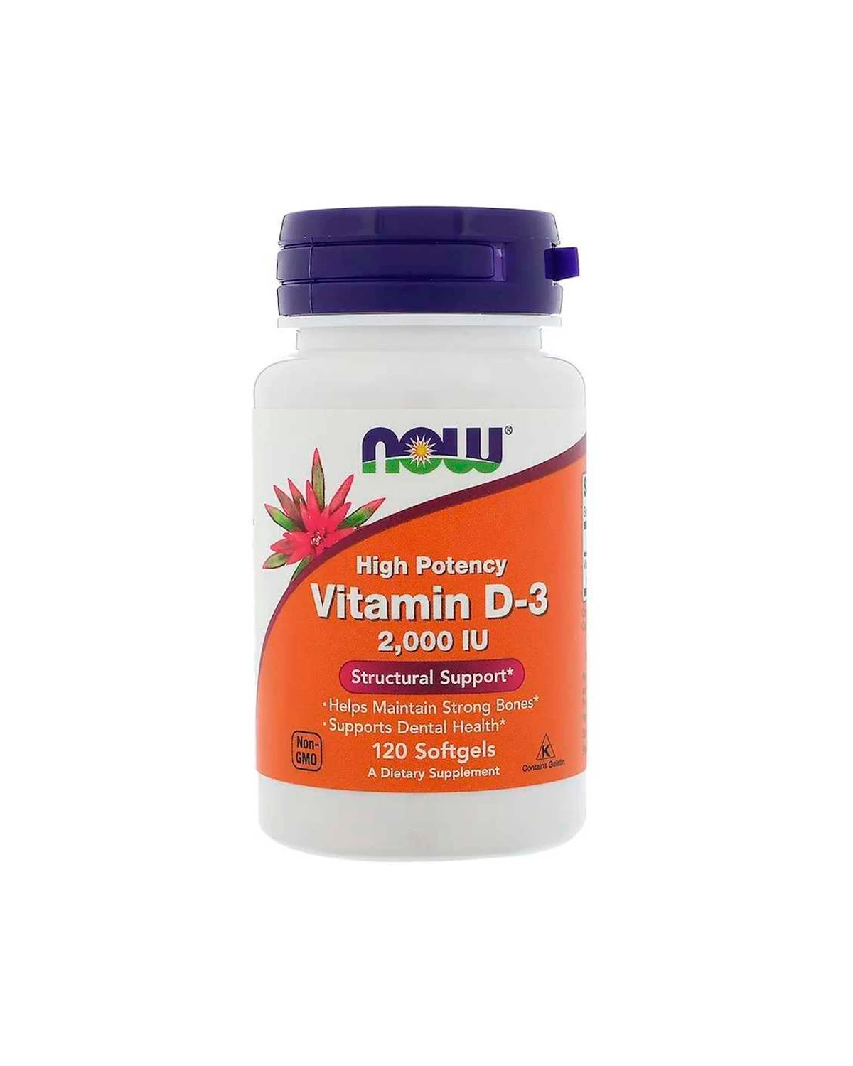 Витамин D3 2000 МЕ | 120 кап Now Foods 20200064