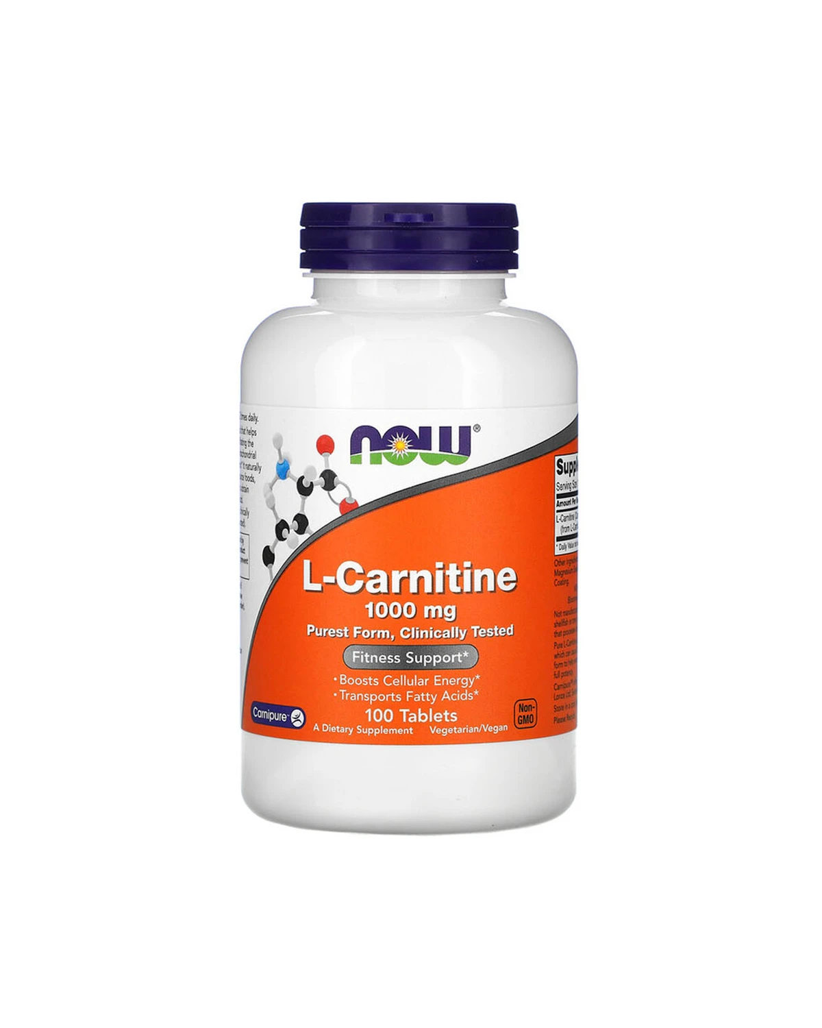 L-Карнітин 1000 мг | 100 таб Now Foods 20200954
