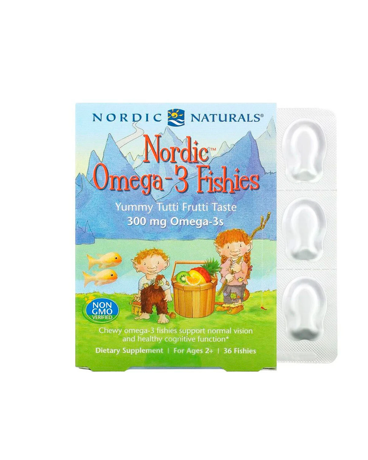 Омега-3 ДГК для дітей смак тутті-фрутті 300 мг | 36 рибок Nordic Naturals 20200980