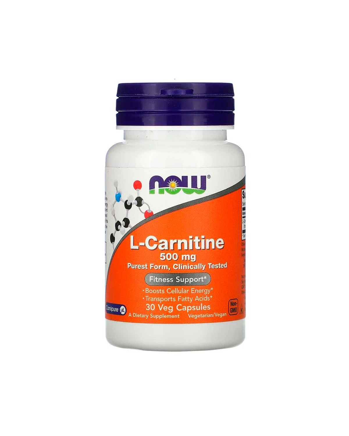 L-Карнітин 500 мг | 30 кап Now Foods 20201120