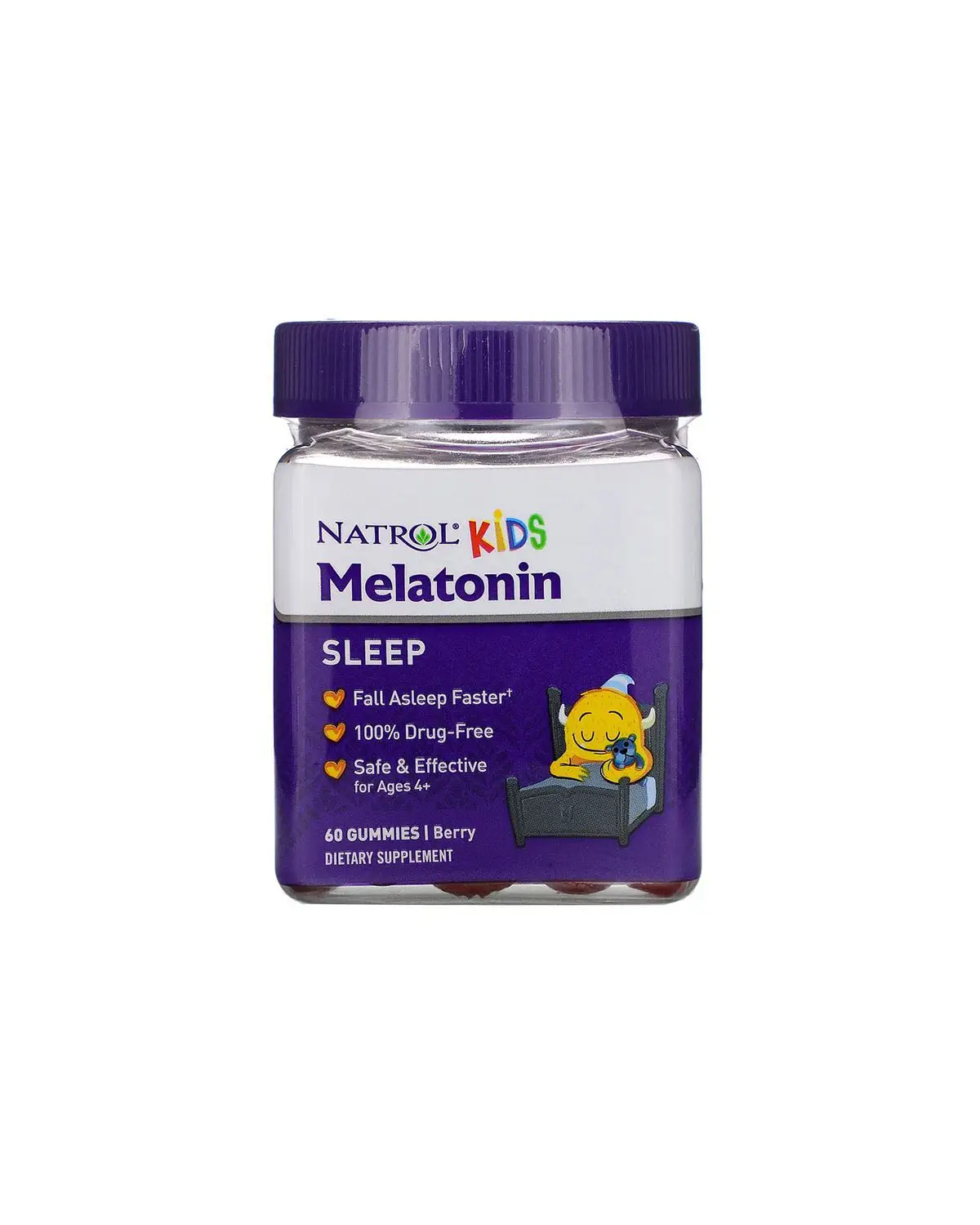 Мелатонін для дітей зі смаком ягід | 60 жув цукерок Natrol 20201435