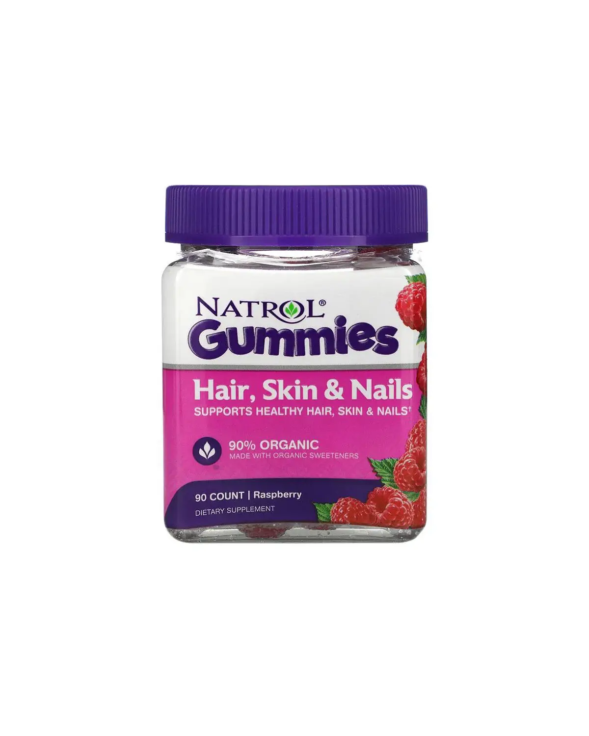 Вітаміни для волосся, шкіри та нігтів малина | 90 жув таб Natrol 20201592