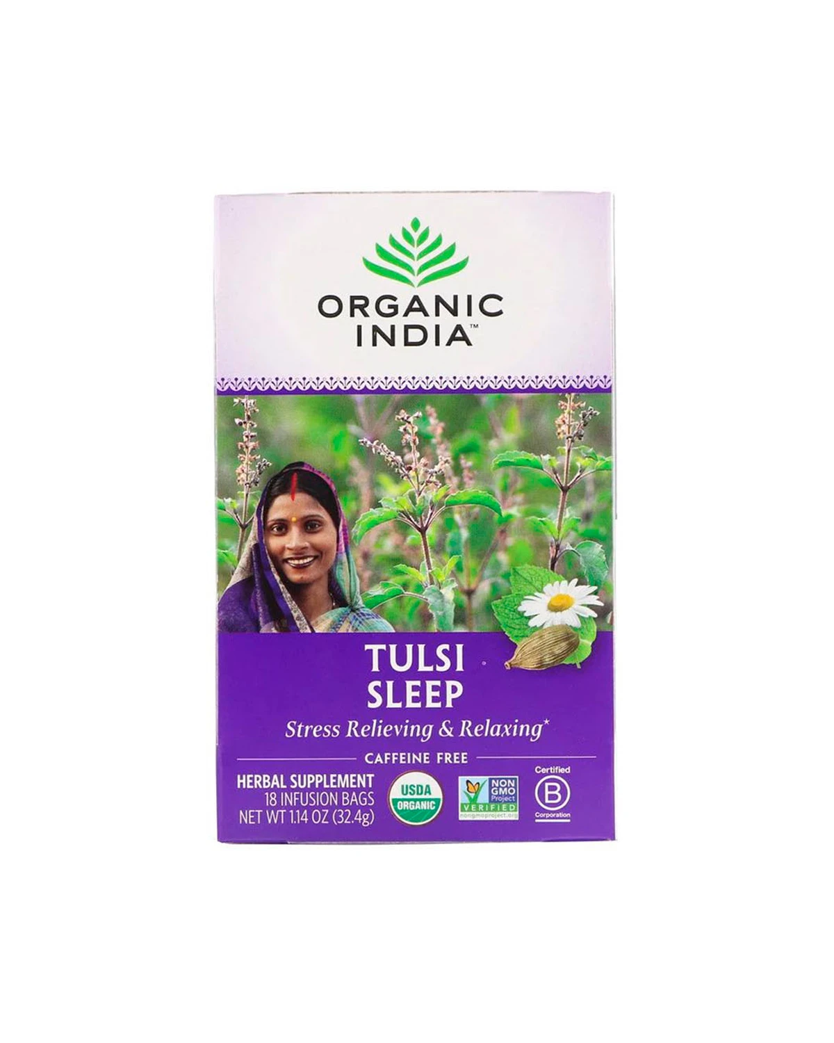 Чай Тулсі для сну | 18 пакетиків (32,4 г) Organic India 20201647
