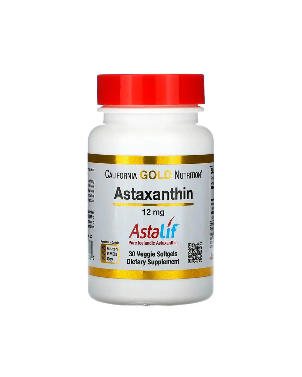 Астаксантин чистий ісландський 12 мг | 30 кап California Gold Nutrition 20201669