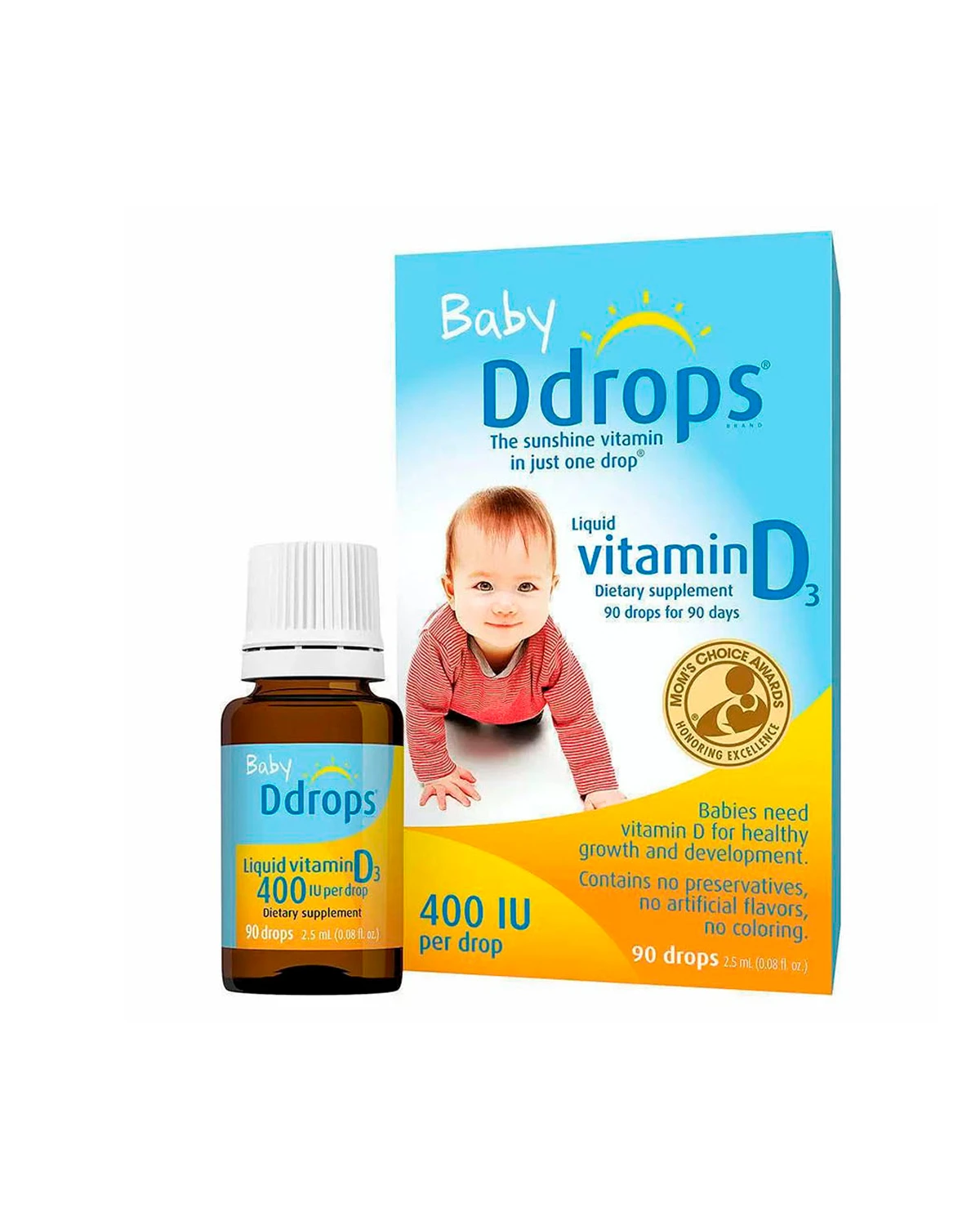 Вітамін D3 в краплях для дітей 400 МО | 90 крапель Ddrops 20201814