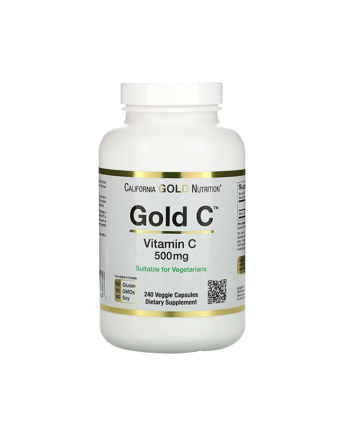 Вітамін C 500 мг | 240 кап California Gold Nutrition 20201864