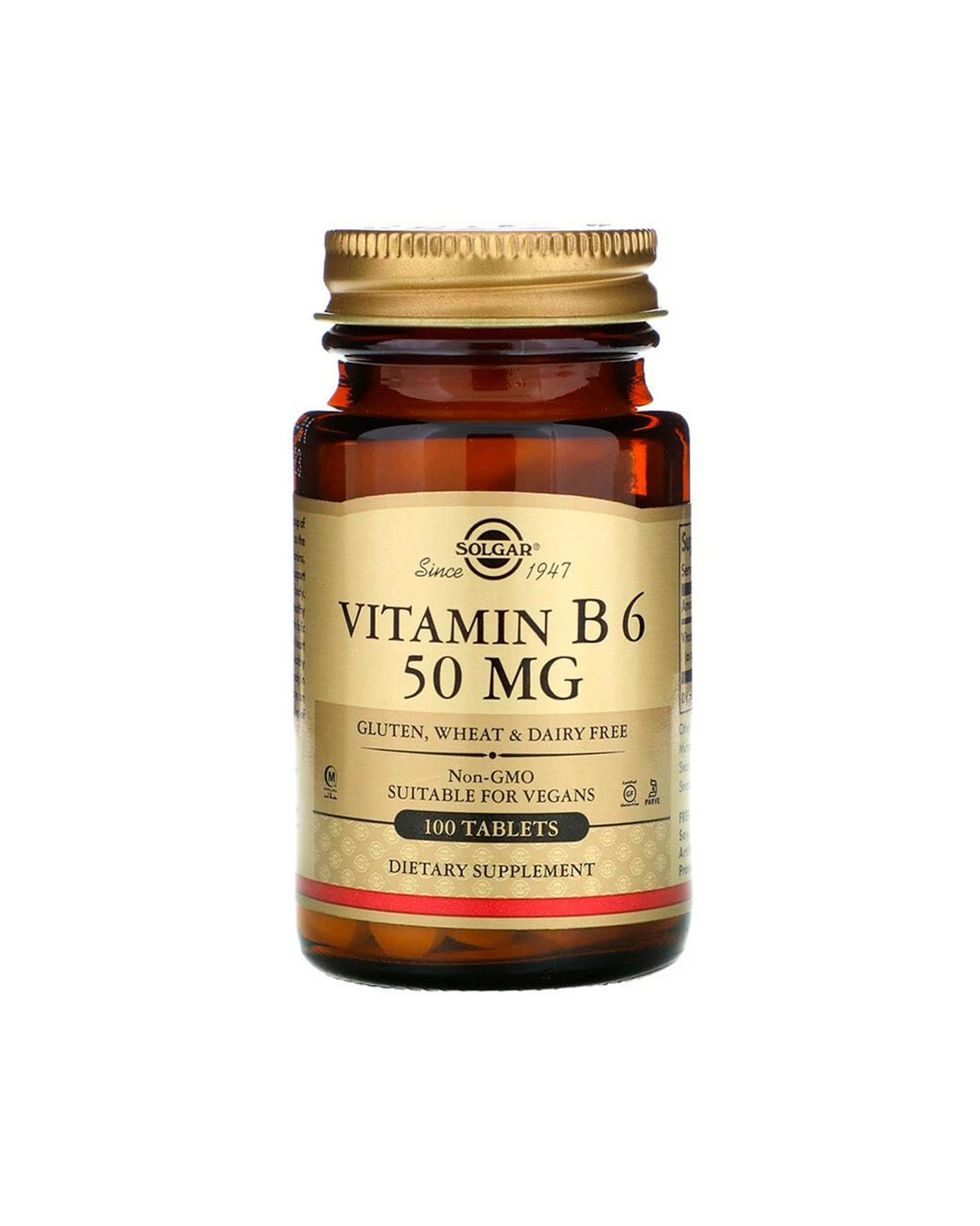 Вітамін B6 50 мг | 100 таб Solgar 20201889