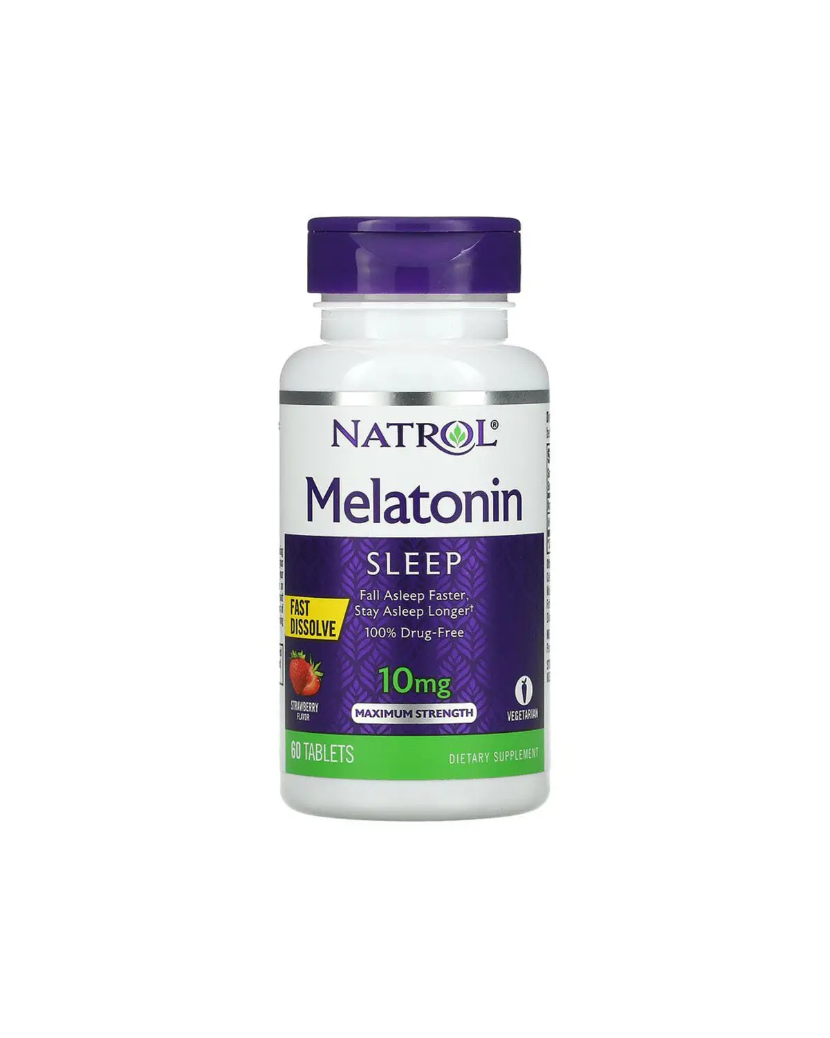 Мелатонін швидкого розчинення полуниця 10 мг | 60 таб Natrol 20202380