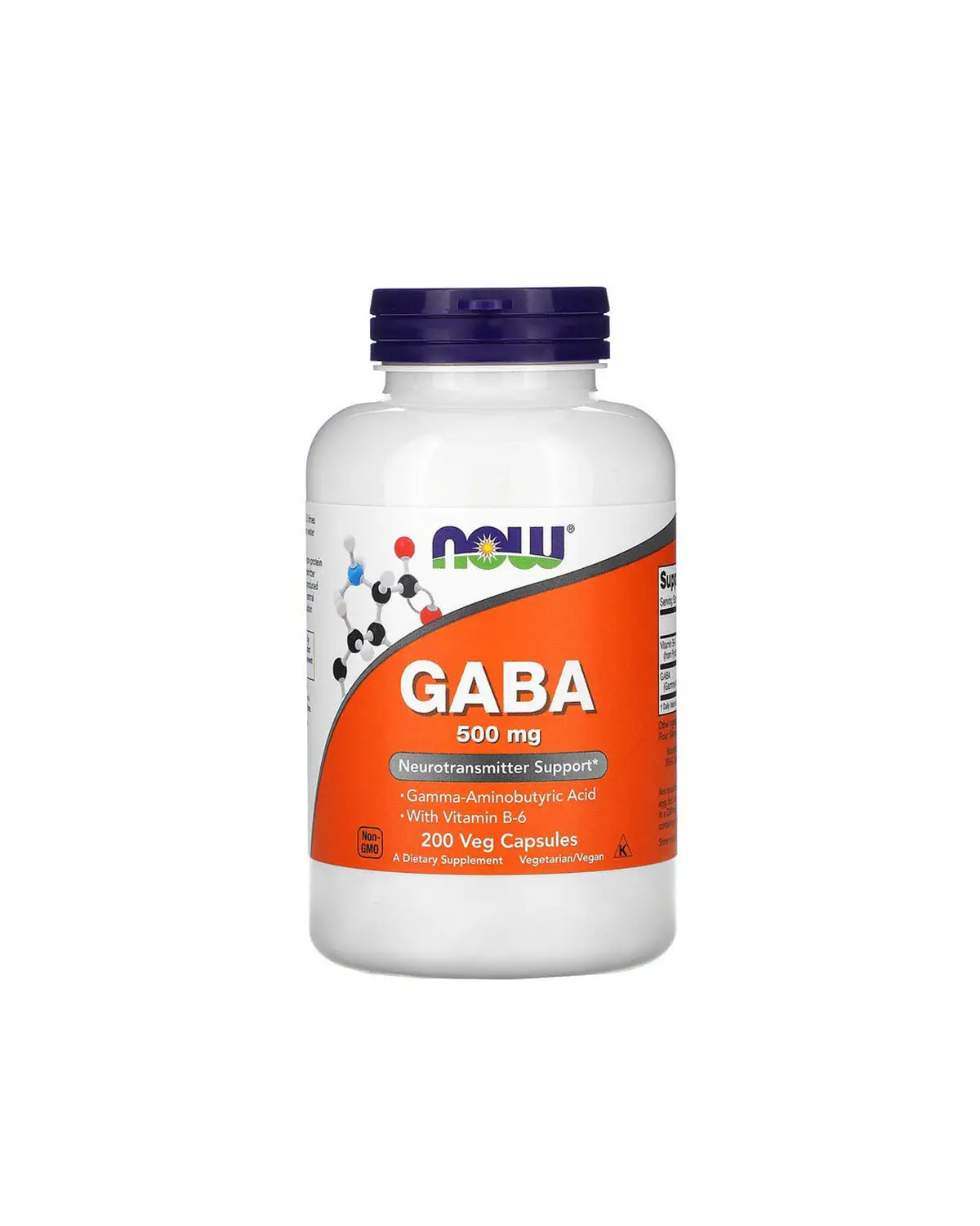 Гамма-аминомасляная кислота (GABA)+ B6 500 мг | 200 кап Now Foods 20202892