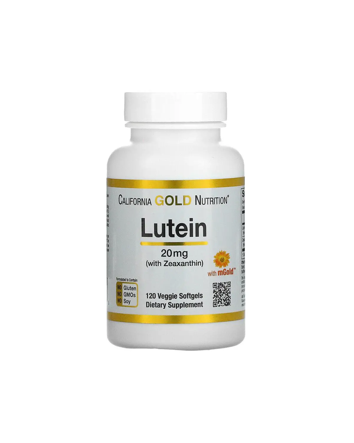 Лютеїн із зеаксантином 20 мг | 120 кап California Gold Nutrition 20202909