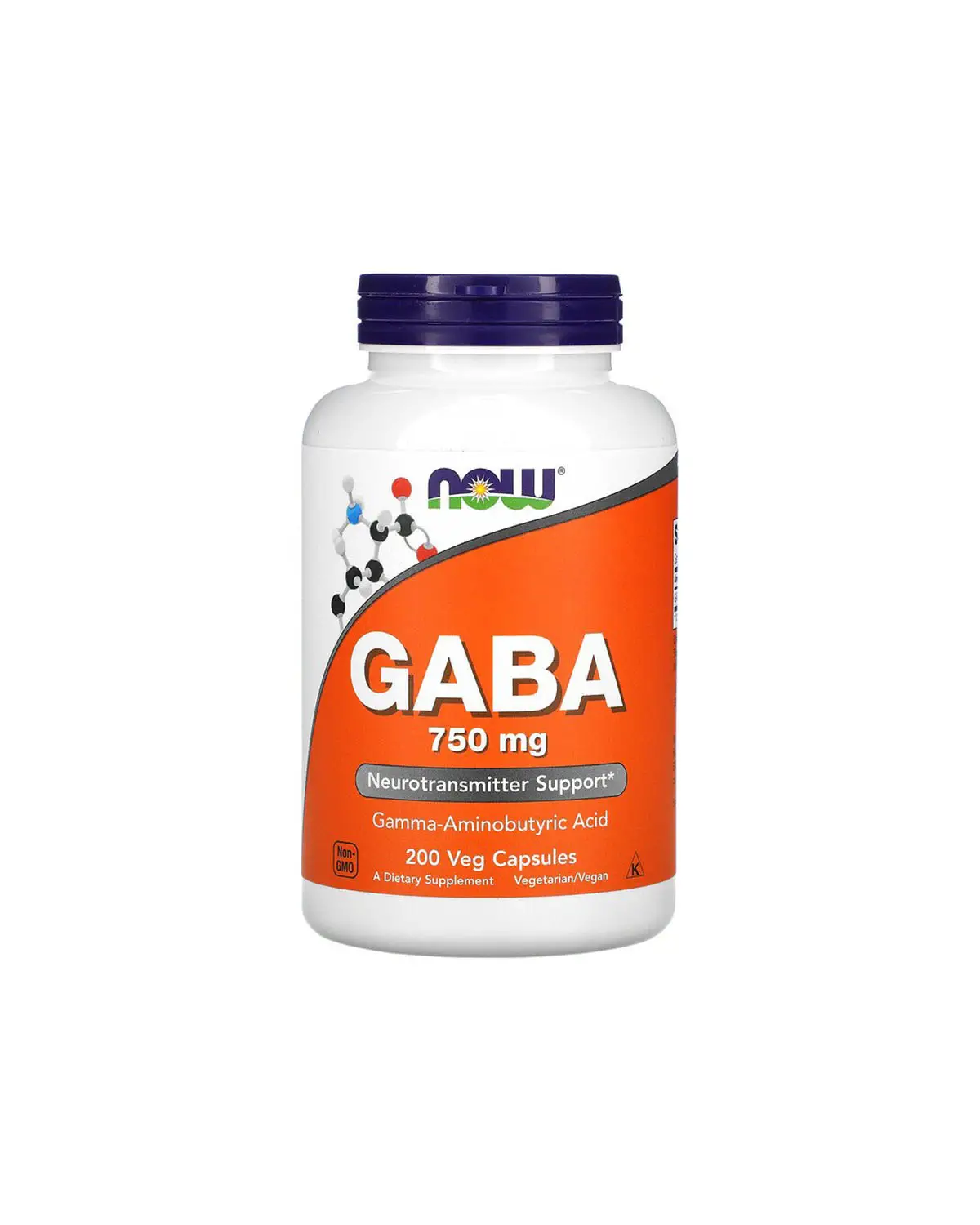 Гамма-аміномасляна кислота (GABA) 750 мг | 200 кап Now Foods 20203016
