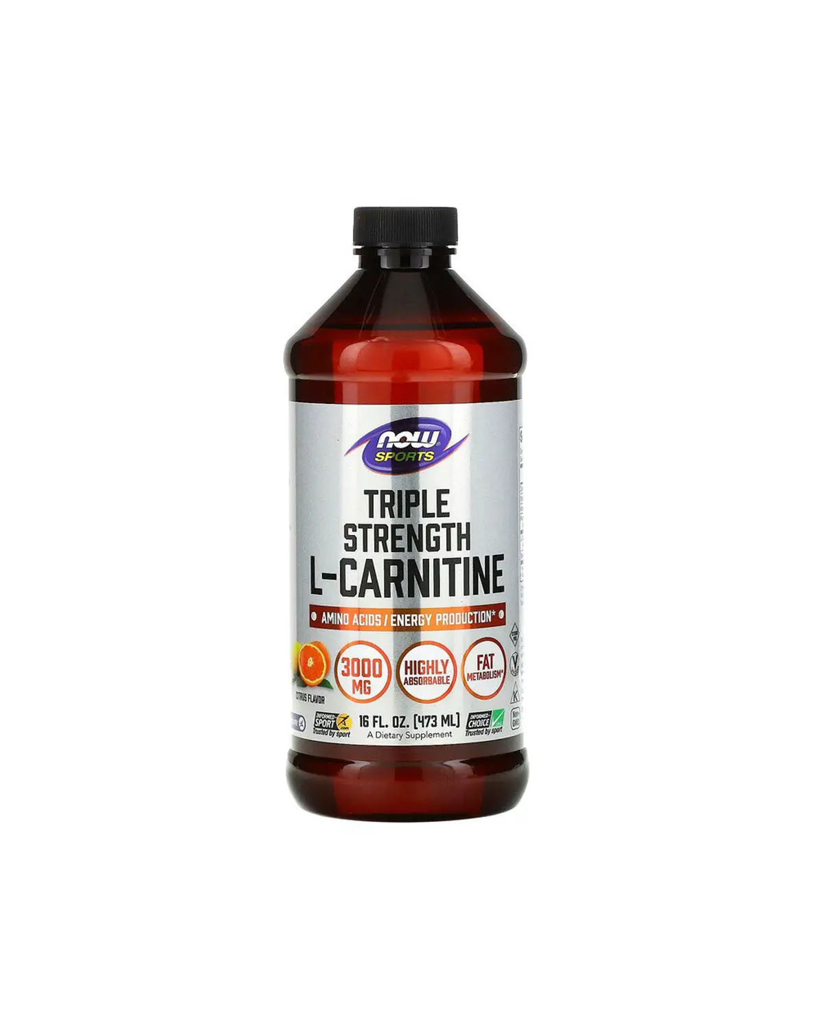 L-Карнітин рідкий 3000 мг | 473 мл Now Foods 20203028