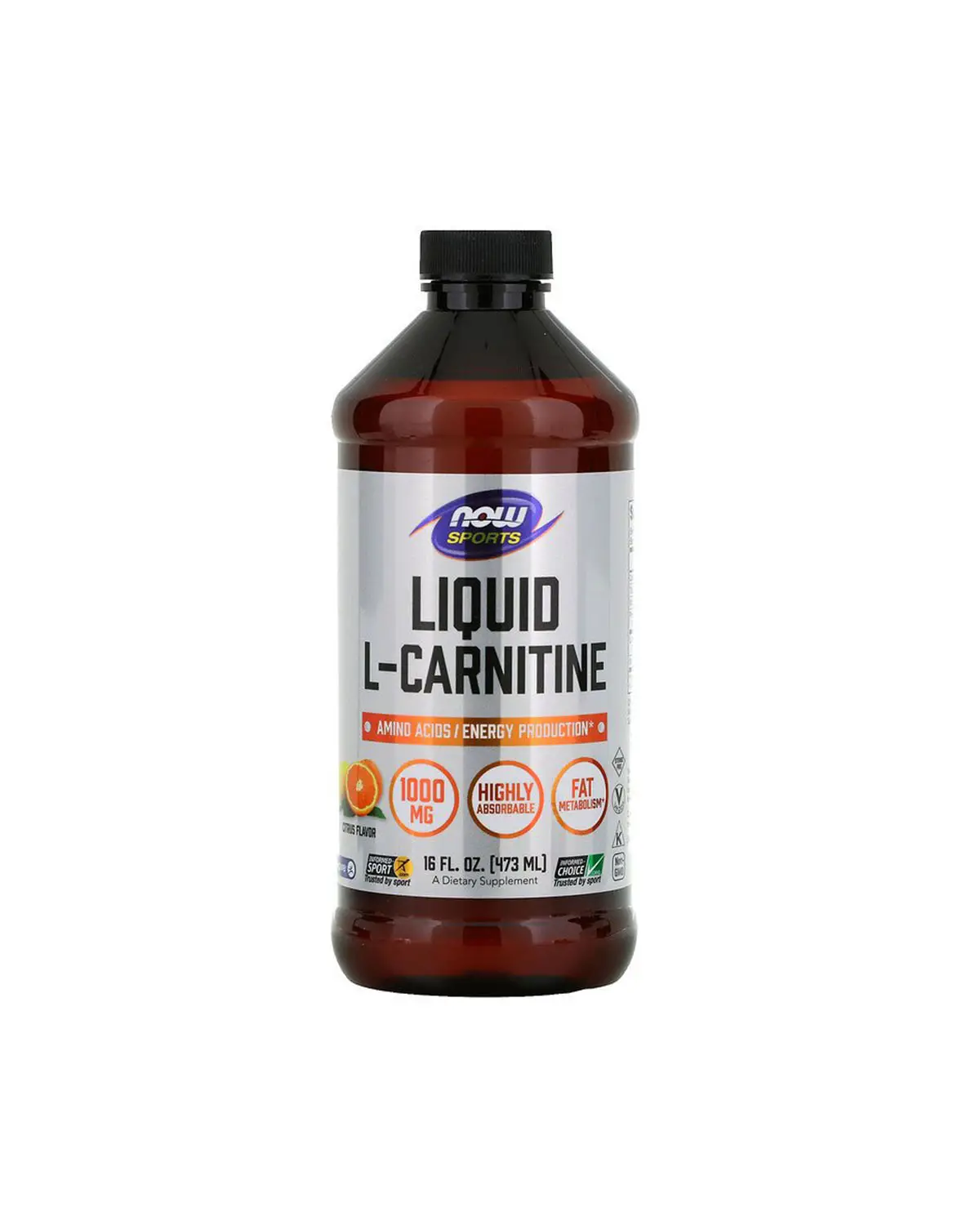 L-Карнитин жидкий 1000 мг | 473 мл Now Foods 20203029
