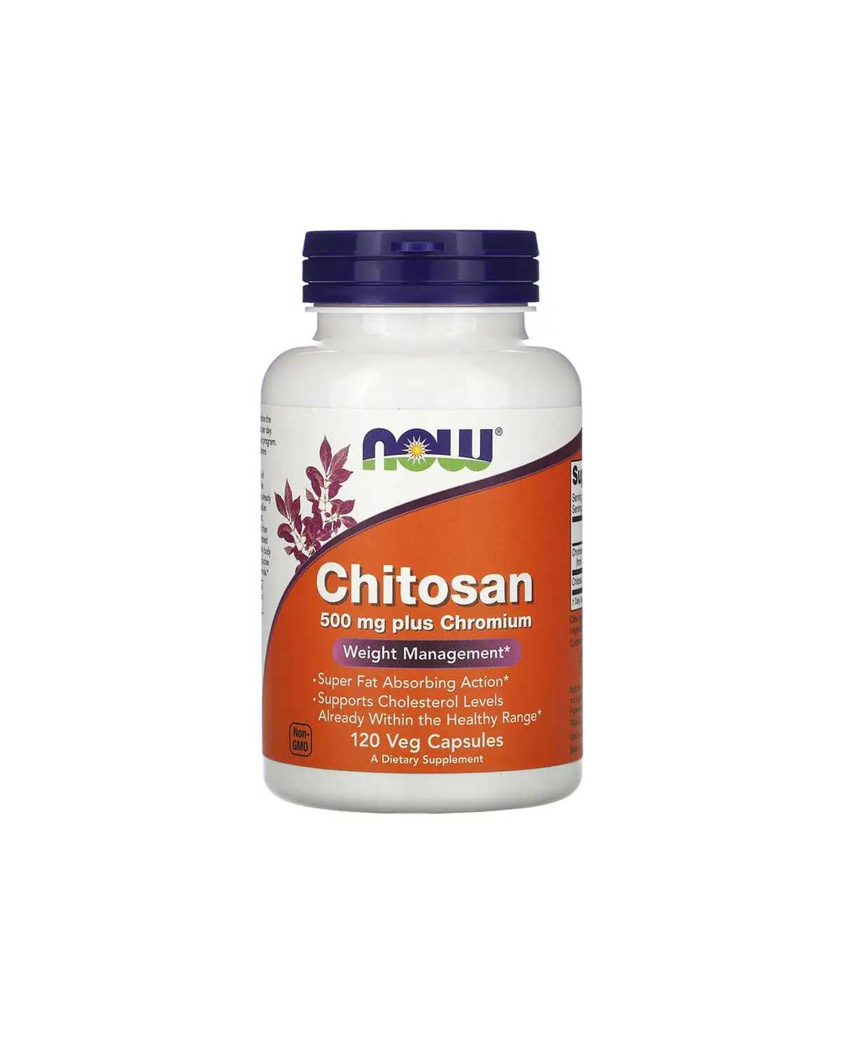 Хитозан 500 мг + хром | 120 кап Now Foods 20203458