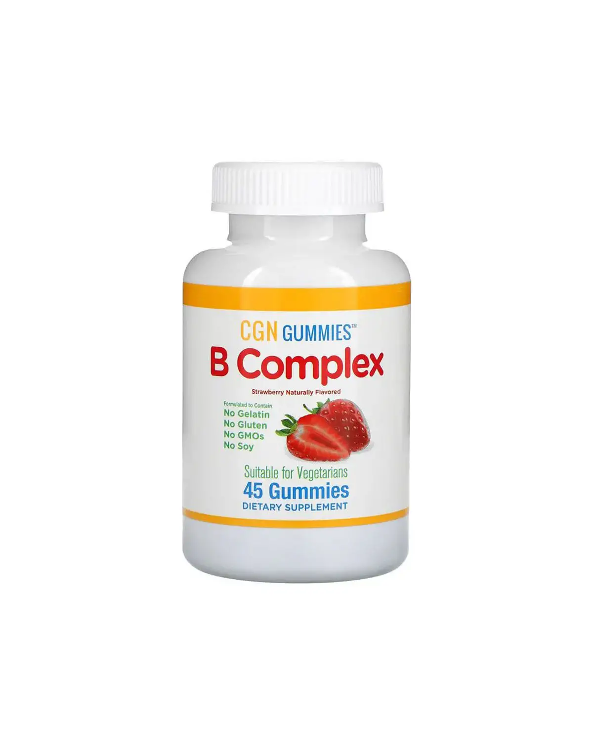 Комплекс вітамінів B полуничний смак | 45 жув таб California Gold Nutrition 20203628