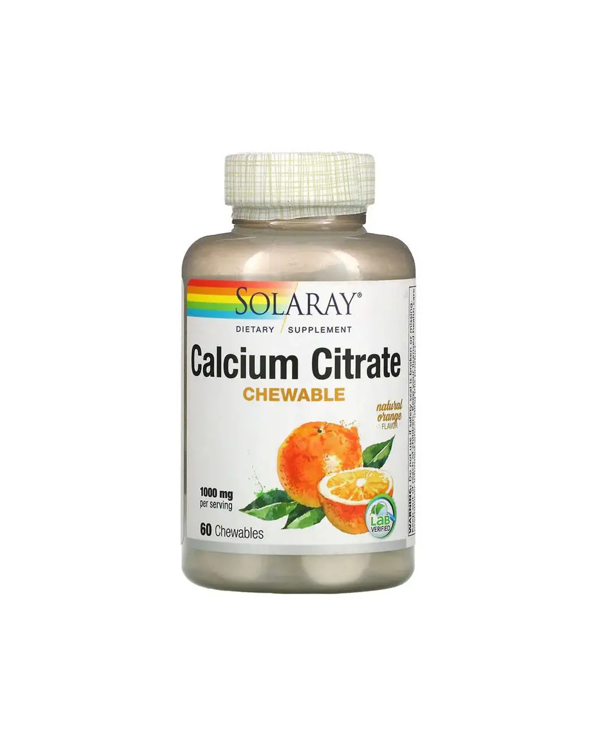 Кальцій цитрат смак апельсина 250 мг | 60 жув таб Solaray 20203636