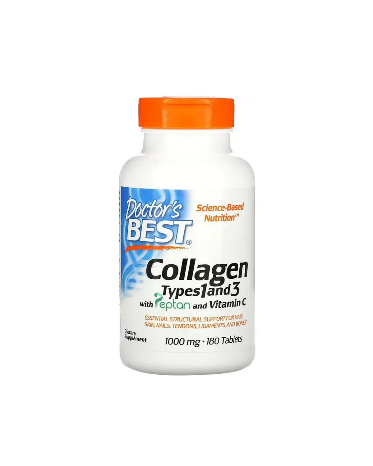 Колаген 1 і 3 типу з пептаном + С 1000 мг | 180 таб Doctor's Best 20203777