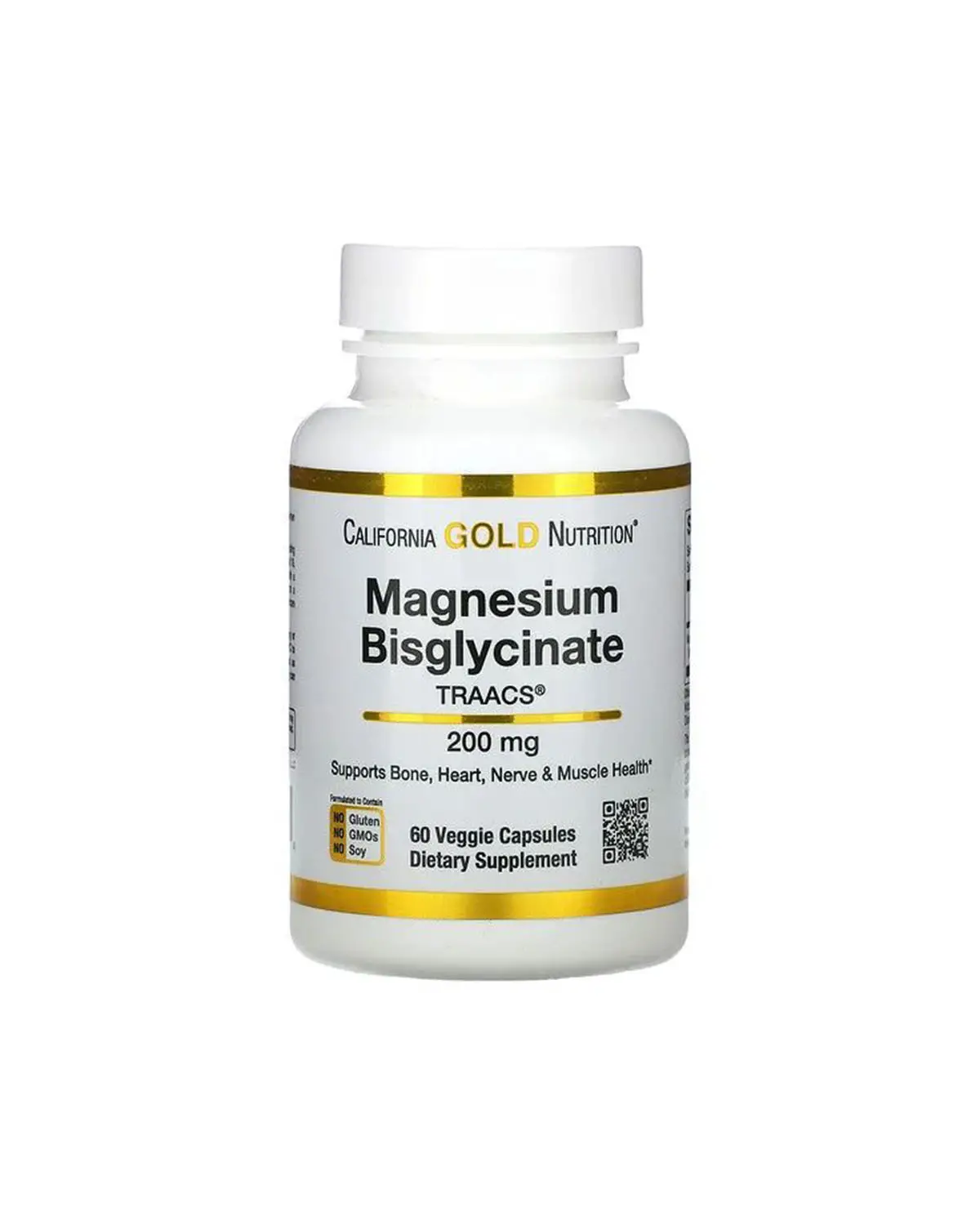 Магній бісгліцинат | 60 кап California Gold Nutrition 20203778