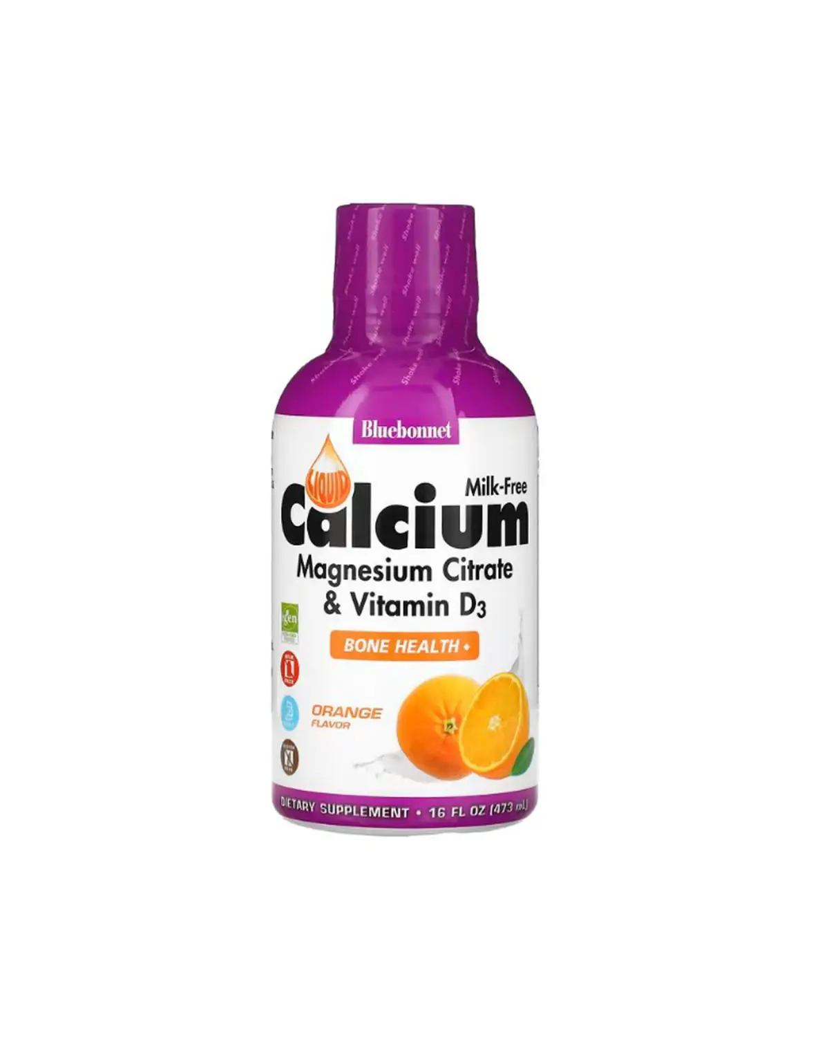 Жидкий кальций и магний цитрат + Д3 вкус апельсина | 472 мл Bluebonnet Nutrition 202040356