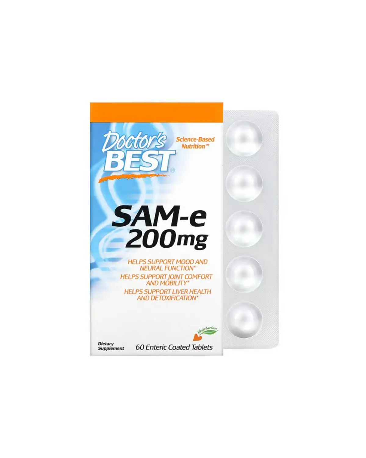 SAMe (C-Аденозил-Л-Метионин) 200 мг | 60 таб Doctor's Best 20204775