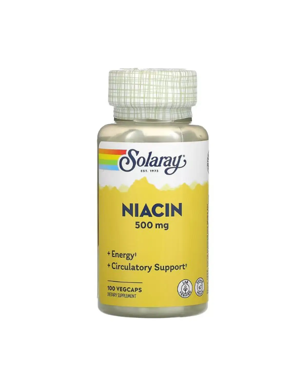 Ниацин (B3) 500 мг | 100 кап Solaray 20205146