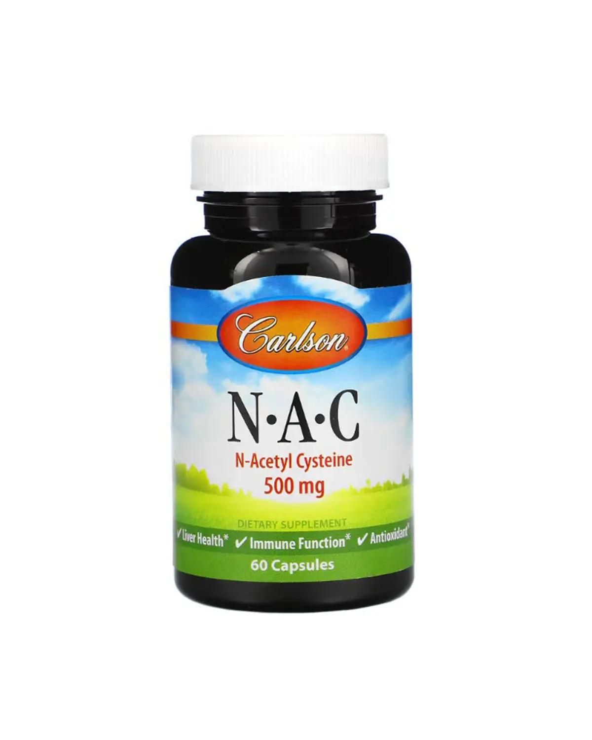 NAC (N-Ацетил-L-Цистеин) 500 мг | 60 кап Carlson Labs 20205252