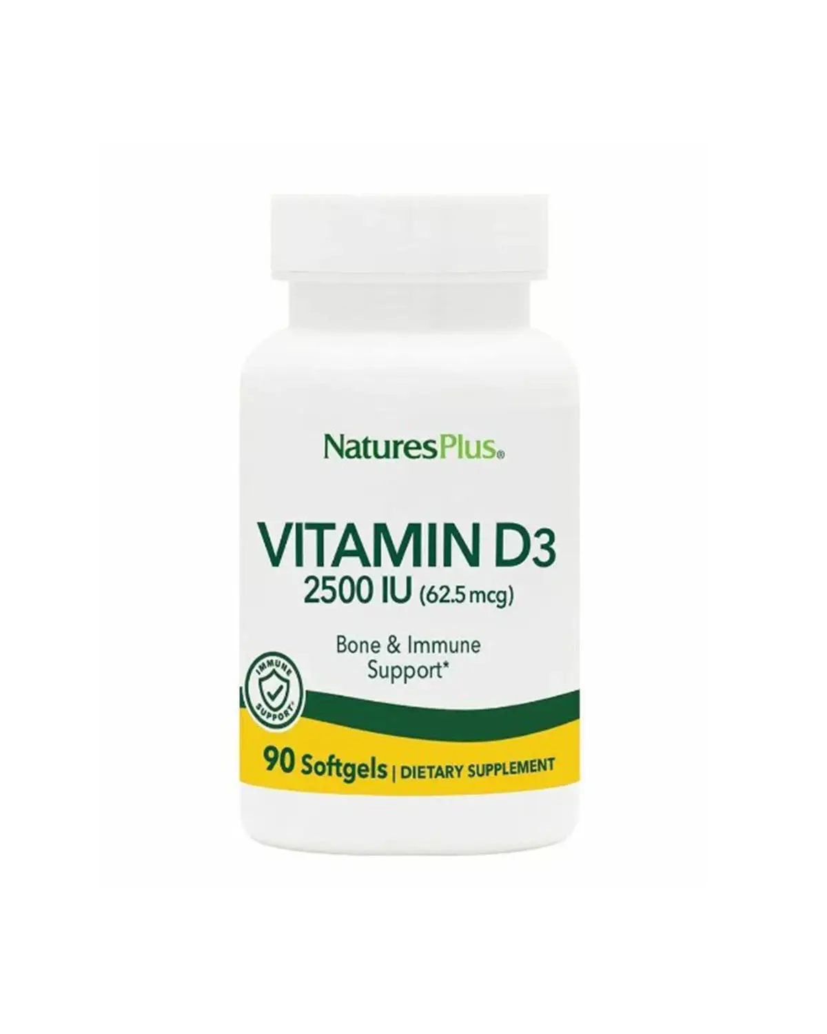 Витамин D3 2500 МЕ | 90 кап Natures Plus 20205292