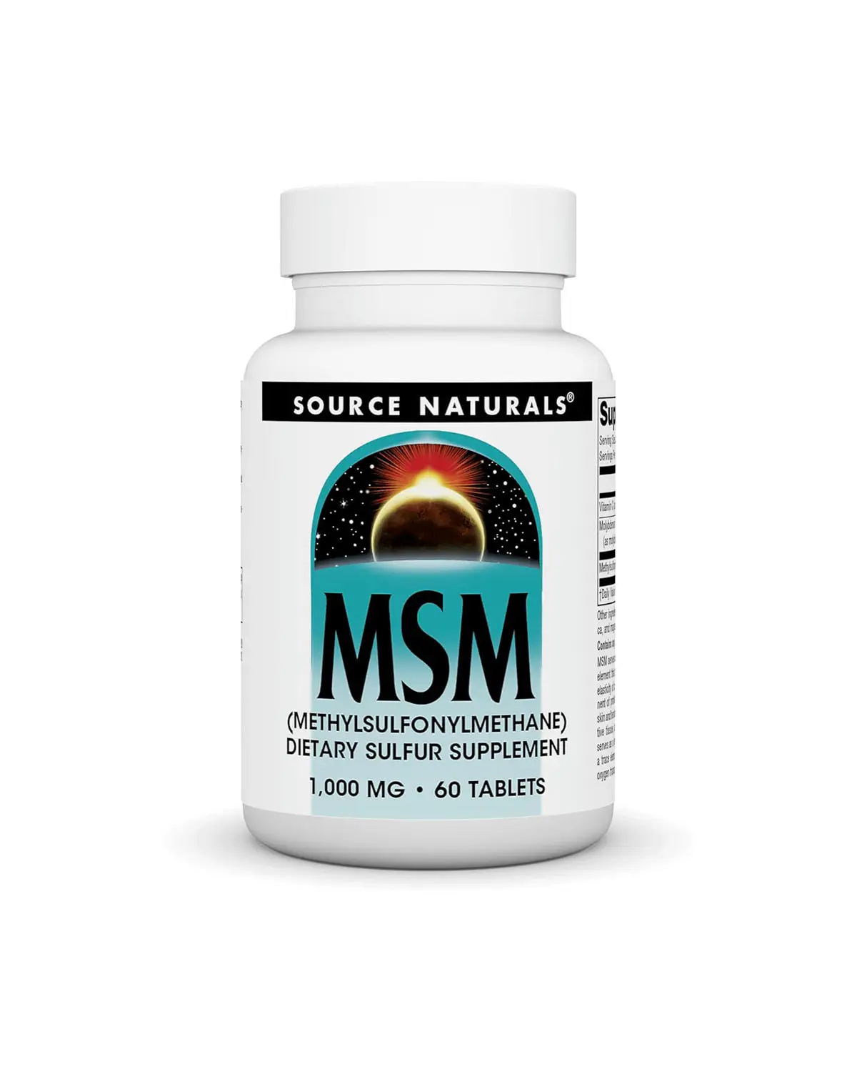 МСМ 1000 мг з вітаміном С | 60 таб Source Naturals 20206216