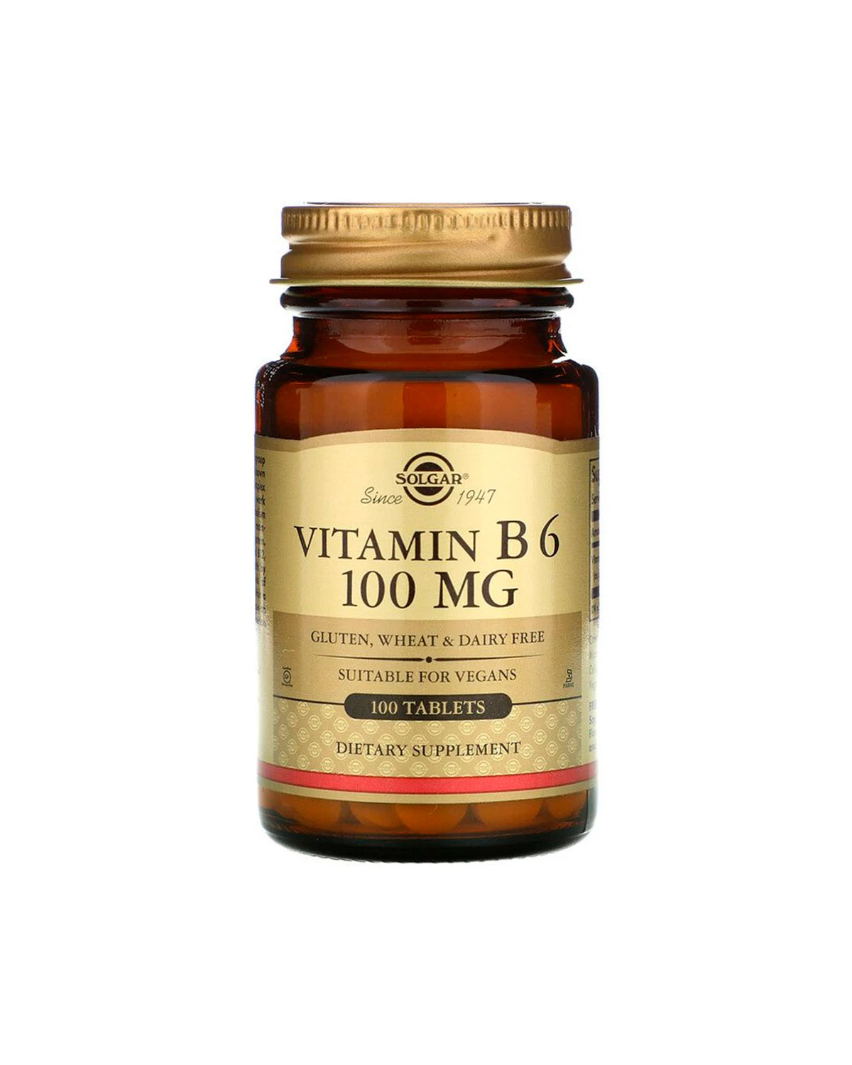 Вітамін B6 100 мг | 100 таб Solgar 20300062