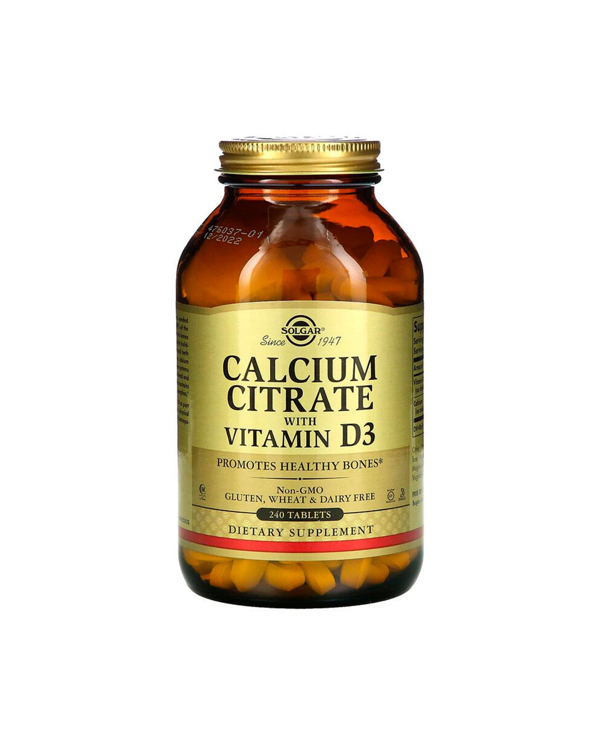 Кальций цитрат с витамином D3 | 240 таб Solgar 20300069