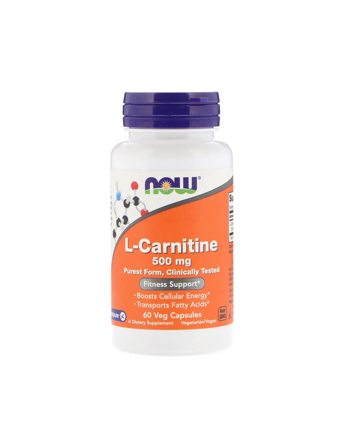 L-Карнітин 500 мг | 60 кап Now Foods 20300150