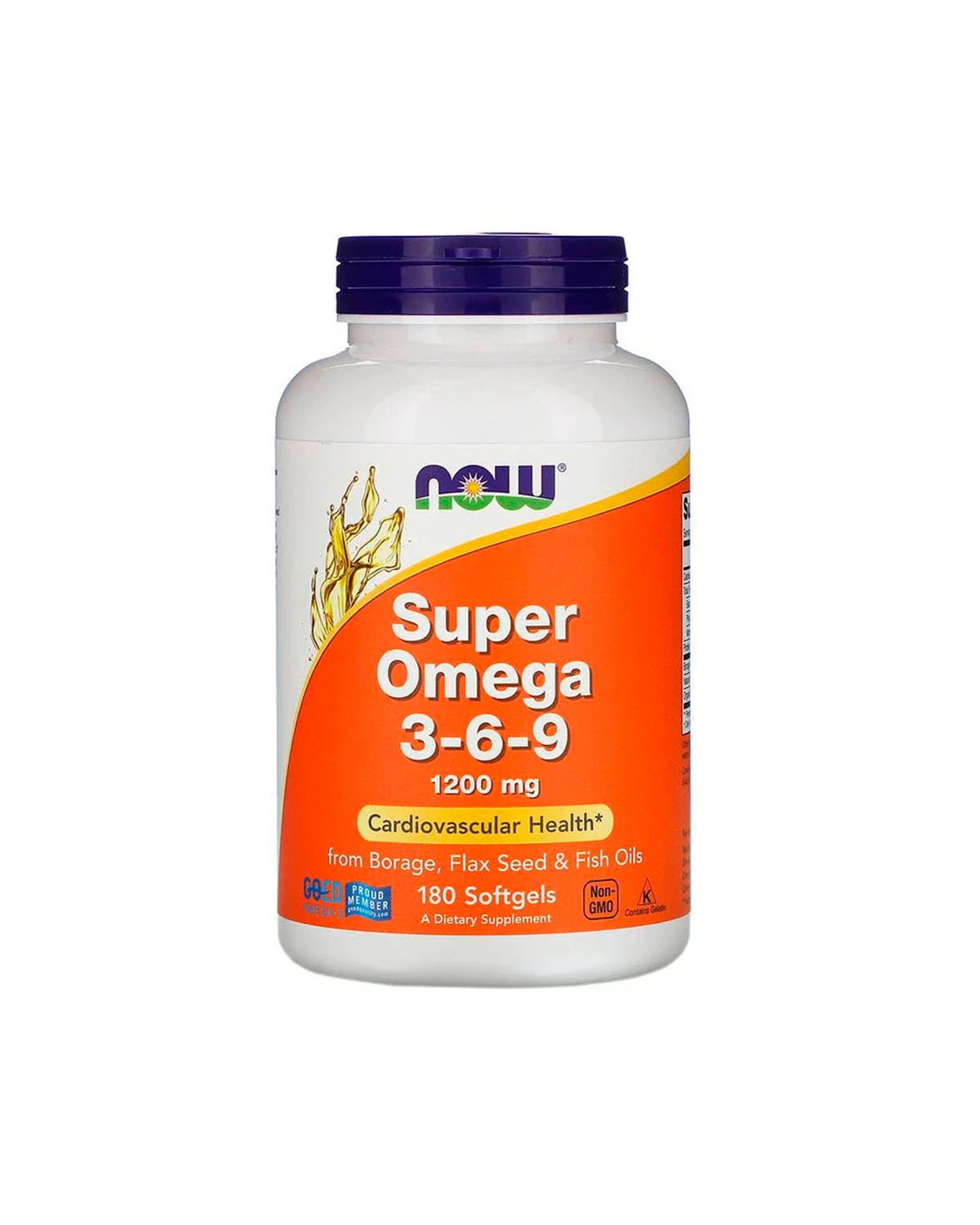 Супер Омега 3-6-9 1200 мг | 180 таб Now Foods 20300158