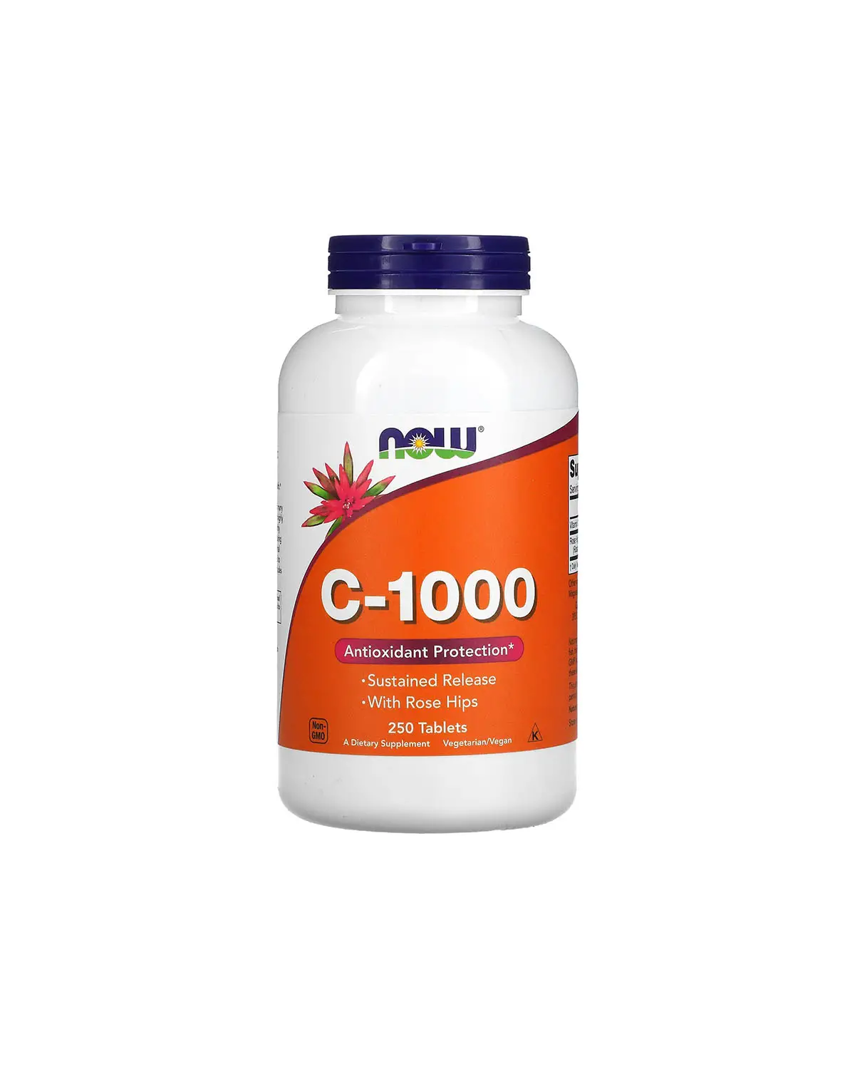 Вітамін C-1000 з шипшиною | 250 таб Now Foods 20300332