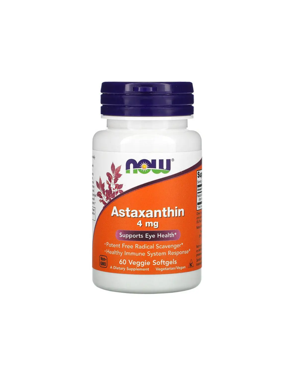 Астаксантин 4 мг | 60 кап Now Foods 20300342