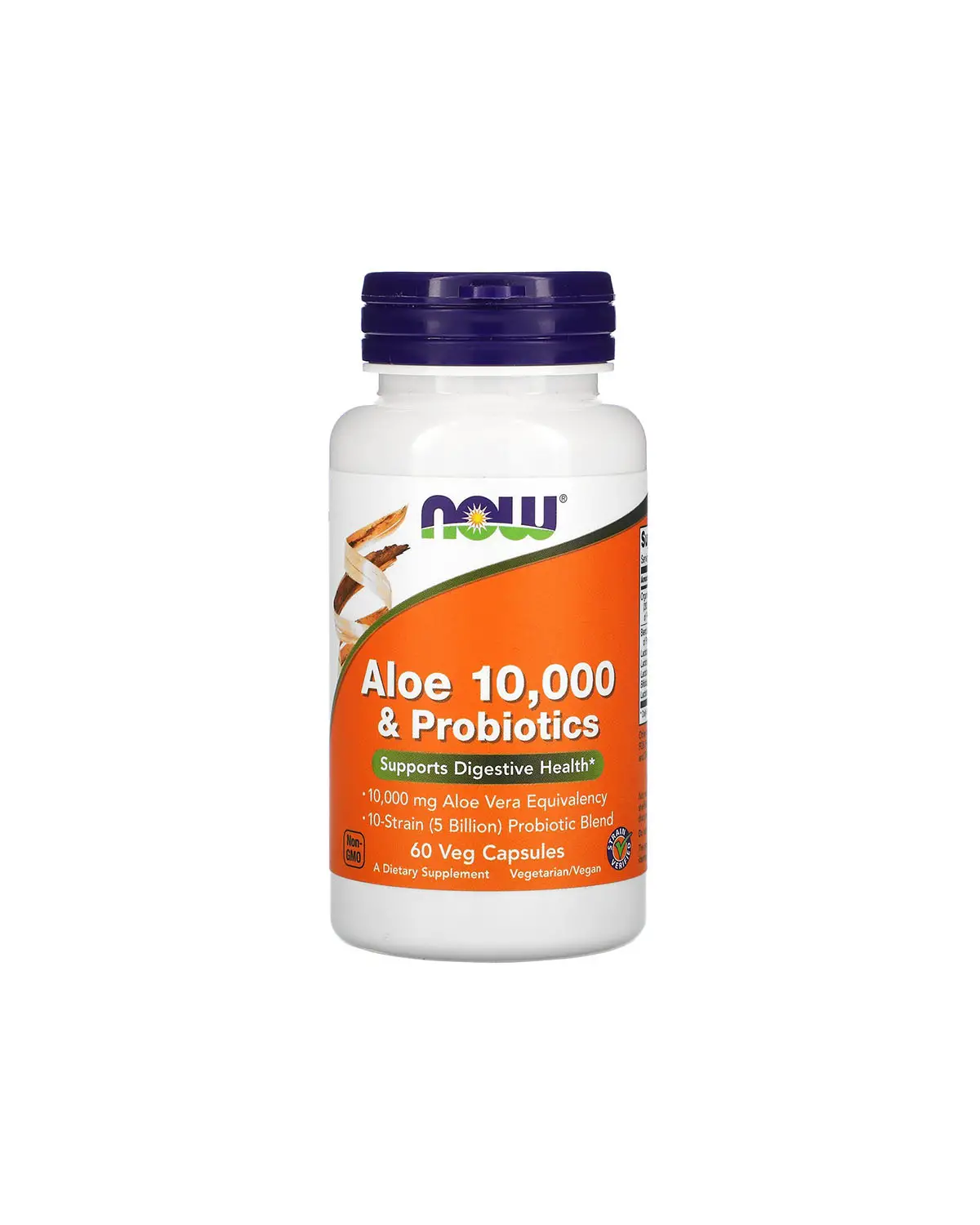 Алоэ 10000 с пробиотиками | 60 кап Now Foods 20300372