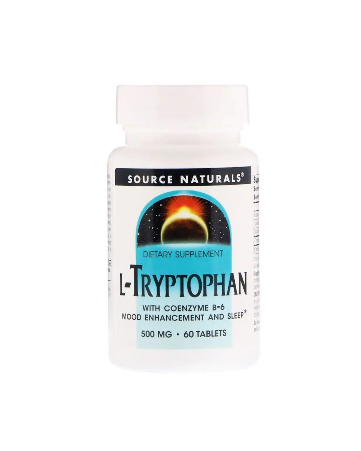 L-Триптофан з вітаміном В6 500 мг | 60 таб Source Naturals 20300436