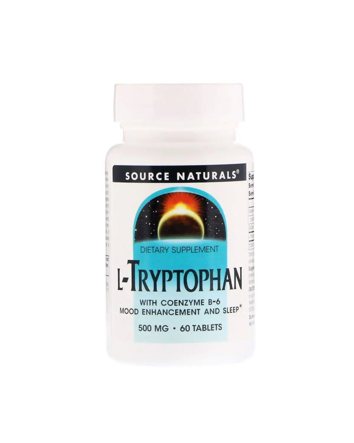 L-Триптофан з вітаміном В6 500 мг - 60 таб Source Naturals 20300436