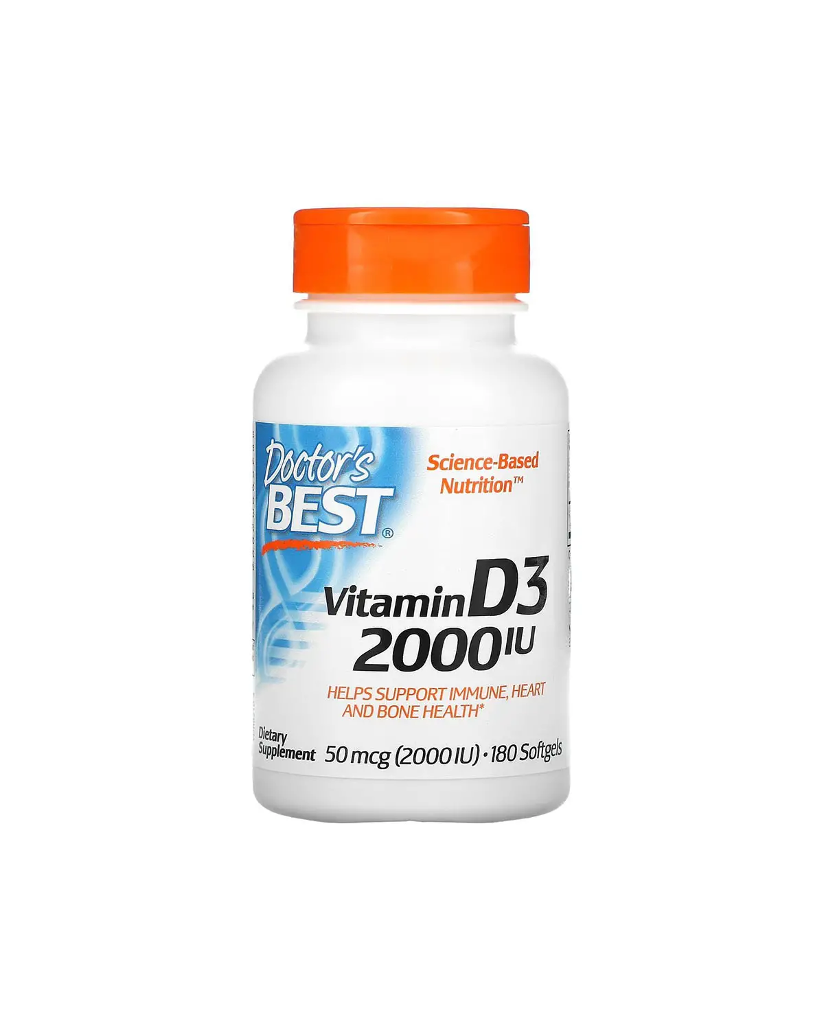 Вітамін D3 2000 МО | 180 кап Doctor's Best 20300477