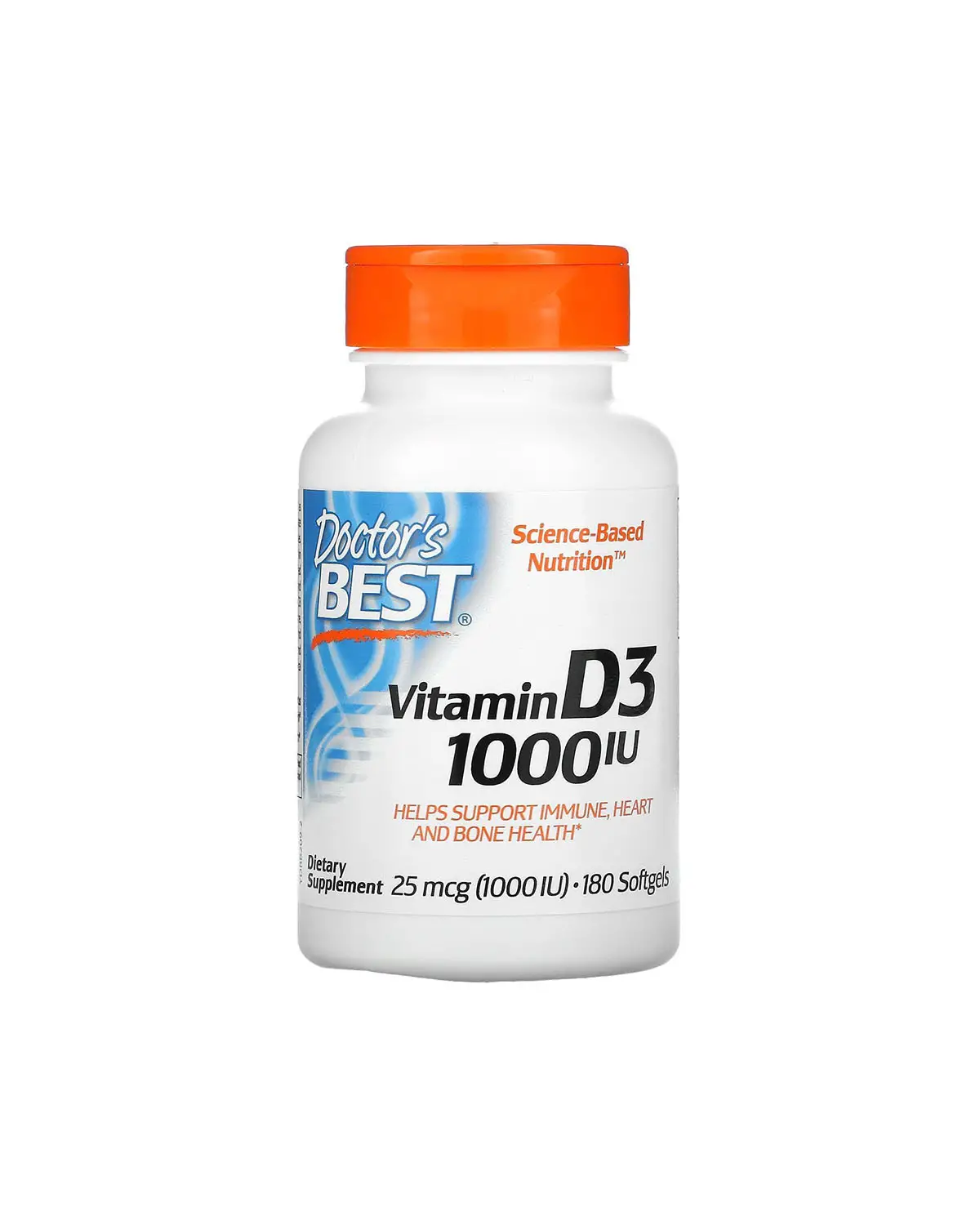 Вітамін D3 1000 МО | 180 кап Doctor's Best 20300483