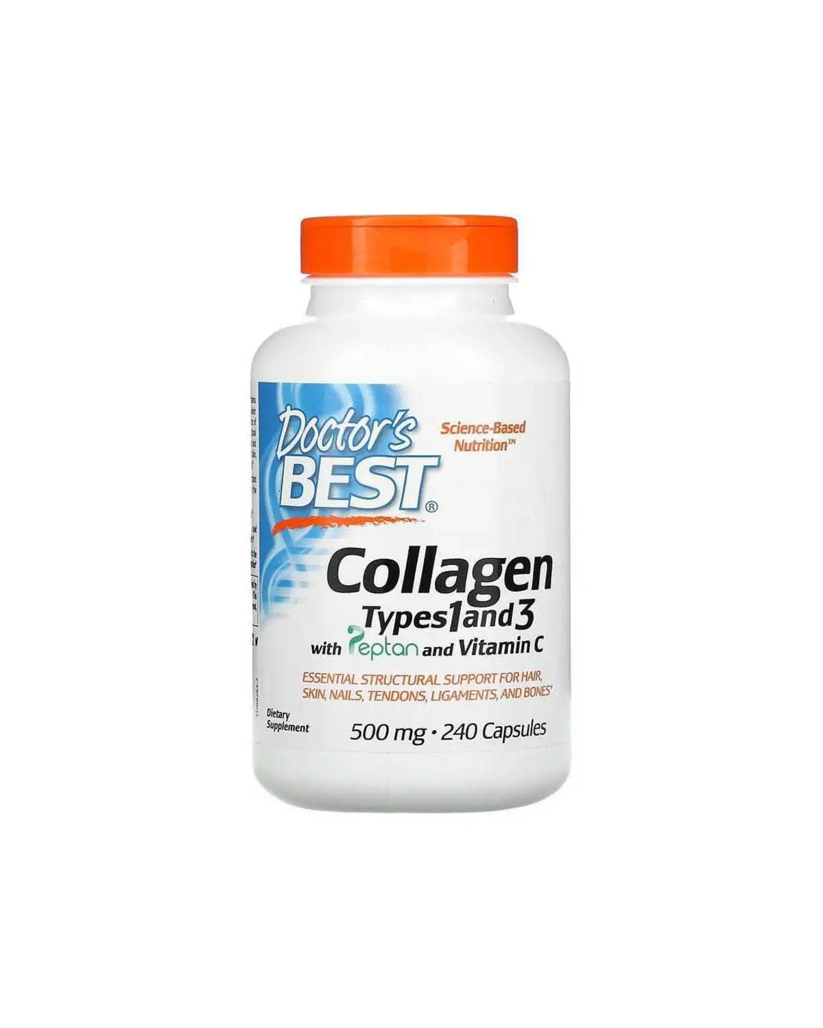 Коллаген 1 и 3 типа с пептаном + С 500 мг | 240 кап Doctor's Best 20300489