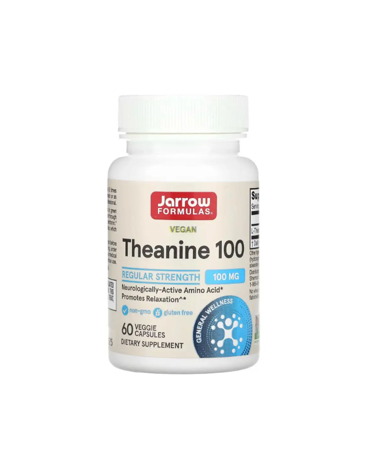 Теанін 100 мг | 60 кап Jarrow Formulas 20300521