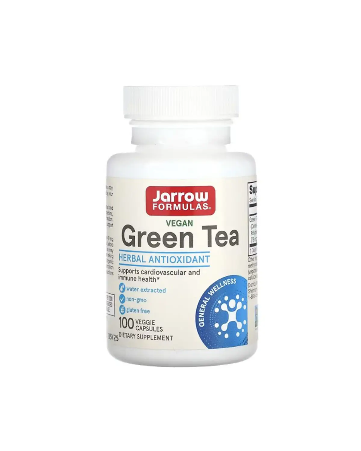 Зелений чай 500 мг | 100 кап Jarrow Formulas 20300525