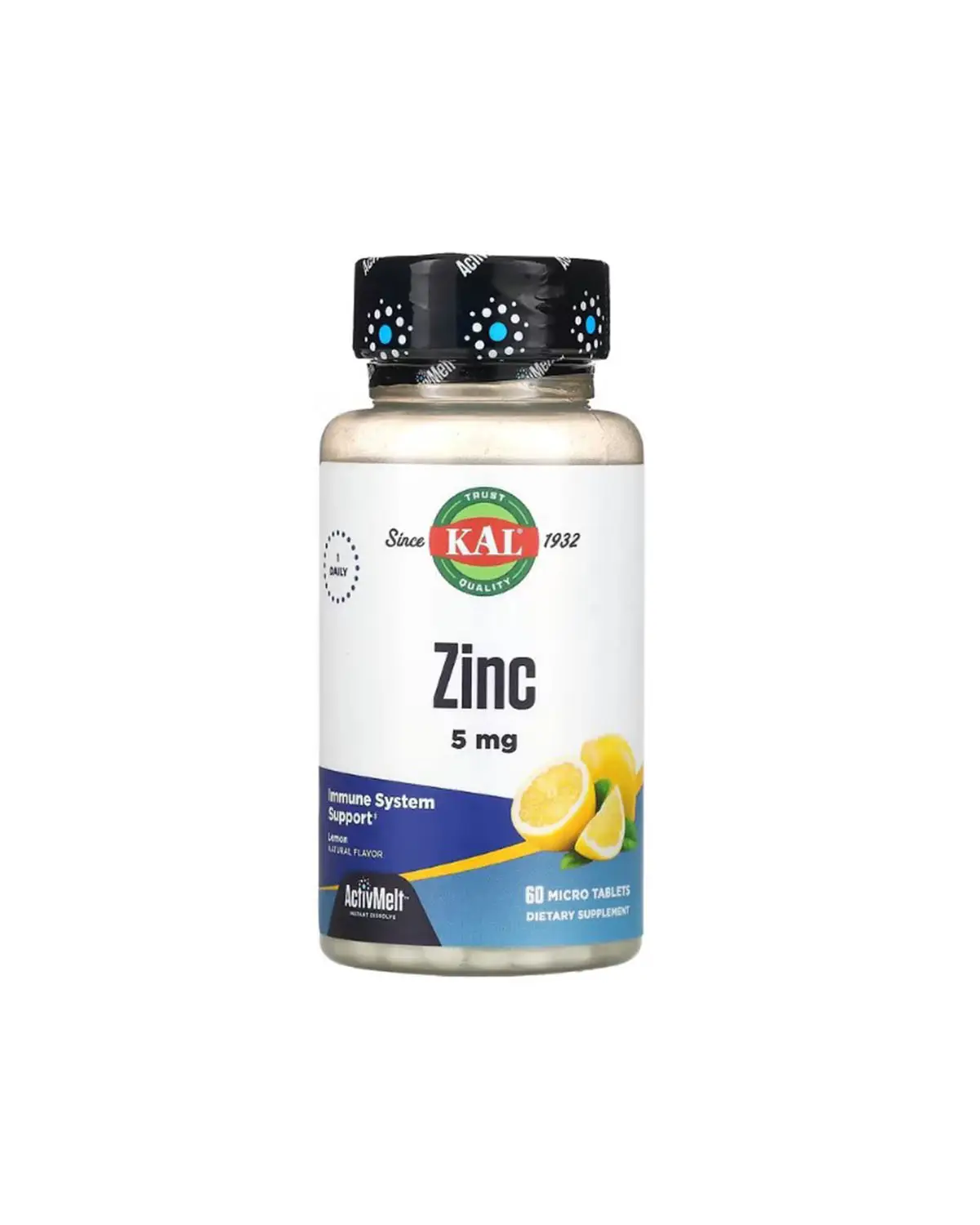 Цинк смак лимона 5 мг | 60 мікротаб KAL 20300677